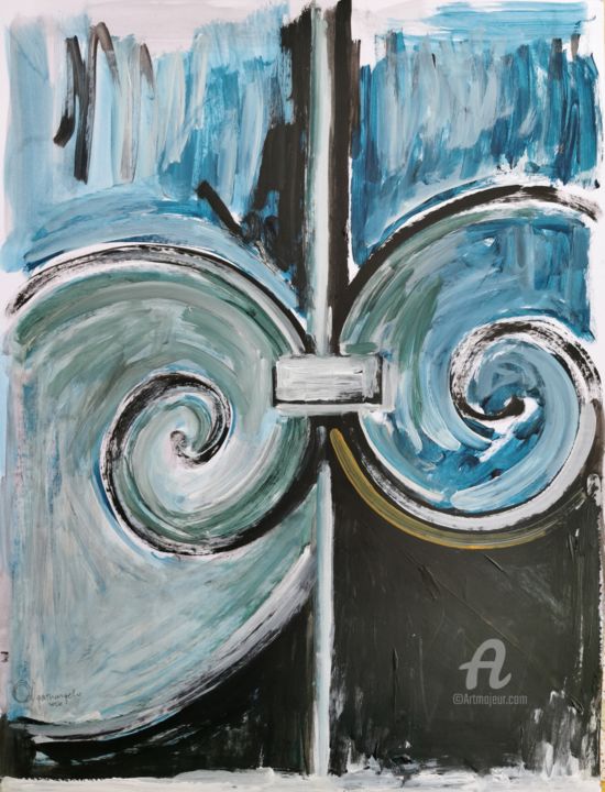 Painting titled "23" by Agathangelo, Original Artwork, Acrylic