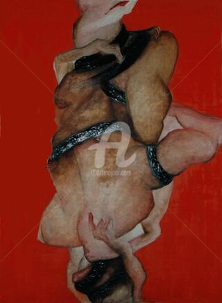 Картина под названием "string attached" - Agatino Raciti, Подлинное произведение искусства