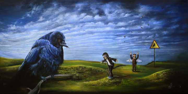 Картина под названием "Spread your wings a…" - Agata Buczek, Подлинное произведение искусства, Масло