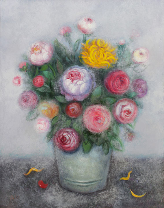 Painting titled "Bouquet" by Igor Agava, Original Artwork, Oil