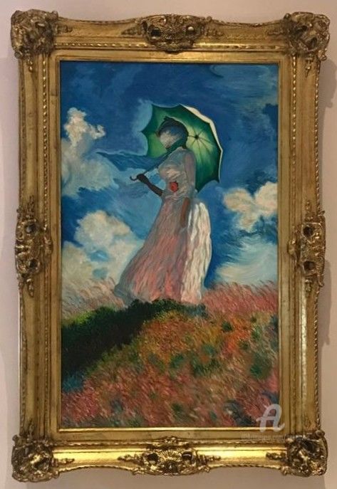 Peinture intitulée "Study of Woman with…" par Alexandre George, Œuvre d'art originale, Huile