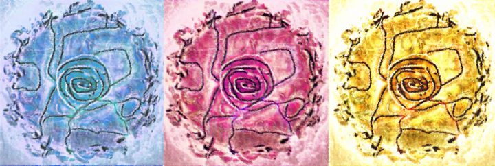 Artes digitais intitulada "Roses of Inner Pass…" por Ageliki Baka, Obras de arte originais, Pintura digital
