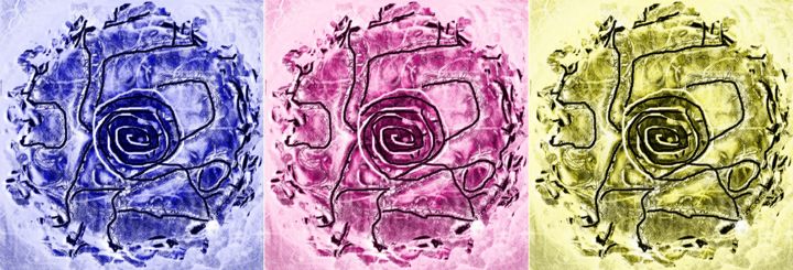 Digital Arts titled "Roses of Inner Dyna…" by Ageliki Baka, Original Artwork, Digital Painting
