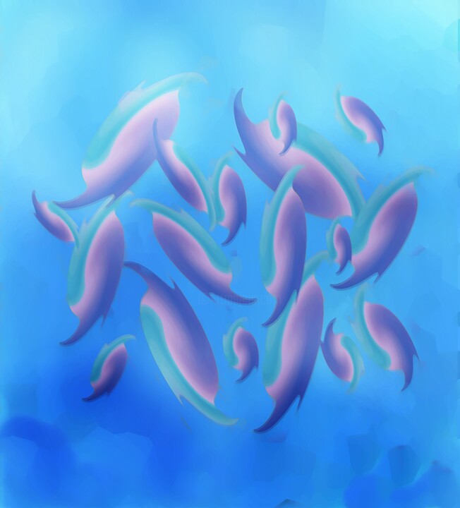 Arts numériques intitulée "underwater dance" par Ageliki Baka, Œuvre d'art originale, Peinture numérique