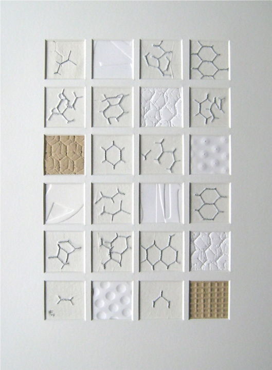Prenten & gravures getiteld "x compositie" door Harry Agema (Agema-art), Origineel Kunstwerk, Collages