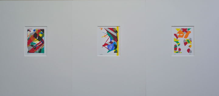 Prenten & gravures getiteld "Handline compositio…" door Harry Agema (Agema-art), Origineel Kunstwerk, Zeefdruk