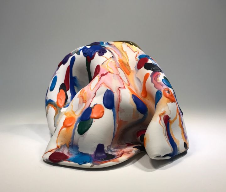 Sculpture titled "Thank you Pollock 6" by Harry Agema (Agema-art), Original Artwork, Ceramics