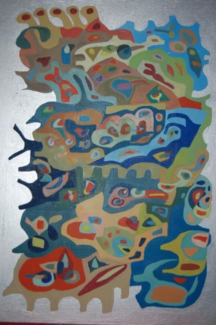 Pittura intitolato "Daémon Argento" da Vito Failla, Opera d'arte originale,