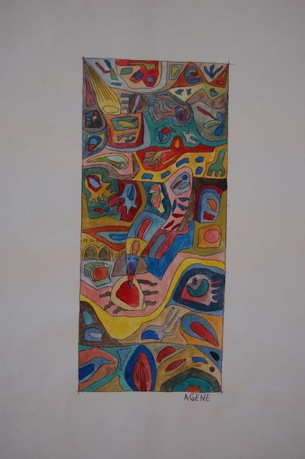 Pittura intitolato "Composto sciolto" da Vito Failla, Opera d'arte originale