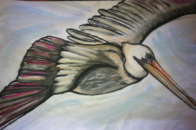 Drawing titled "Pelican" by Agent 66, Original Artwork
