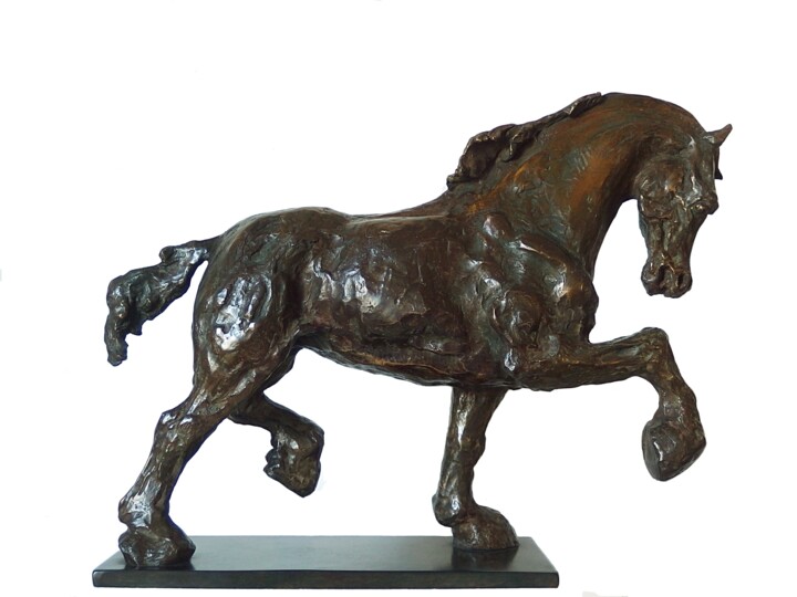 Escultura titulada "Petit cheval" por Agnès Aubert, Obra de arte original, Bronce