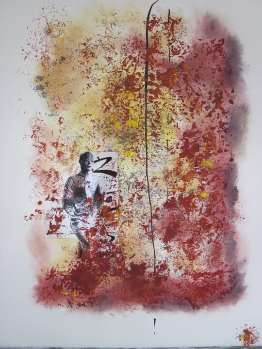 Peinture intitulée "Butô" par Agnès Bollé (AGNES), Œuvre d'art originale, Gouache