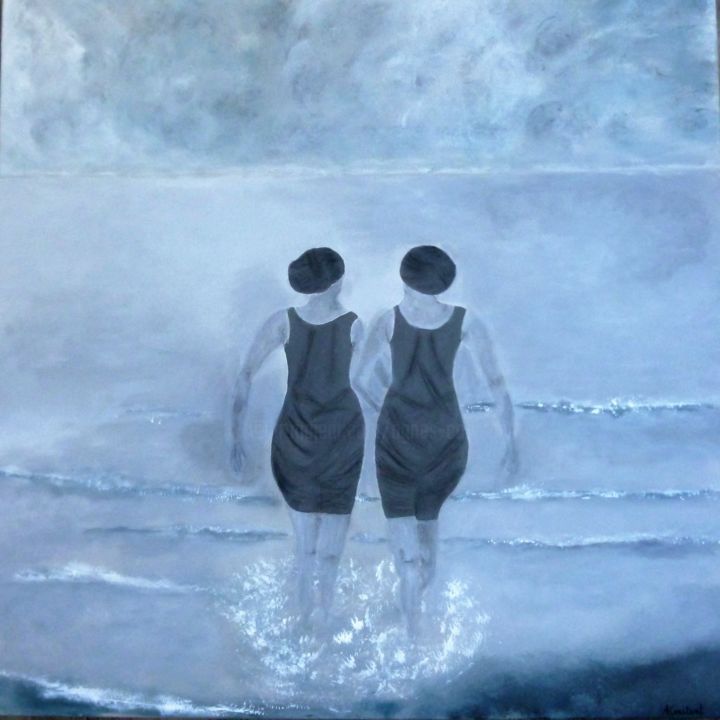Pintura titulada "Jumelles" por Agnès Constant, Obra de arte original, Acrílico