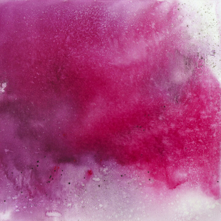 Peinture intitulée "I love pink" par Agnès Grégis (Au pinceau dansant), Œuvre d'art originale, Aquarelle