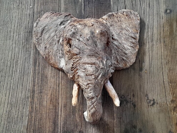 雕塑 标题为“Elephant” 由Agnès Raczynska, 原创艺术品, 粘土