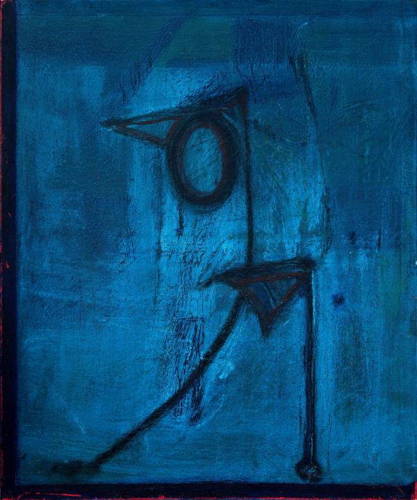 Painting titled "Figure d'équilibre" by Agnès Bichat, Original Artwork, Acrylic Mounted on Wood Stretcher frame