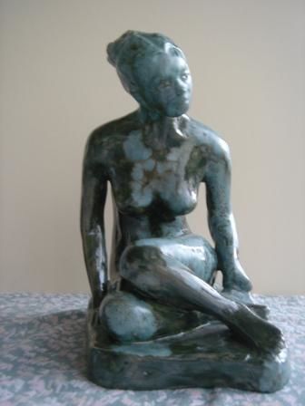 Sculpture titled "Déesse de Dubrovnik" by Agnes Corre, Original Artwork