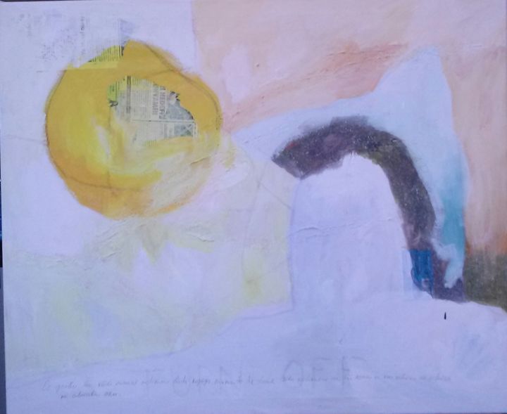 Painting titled "Venice" by Agnese Brūvere-Alpe, Original Art, Acrylic Mounted on Stretcher frame