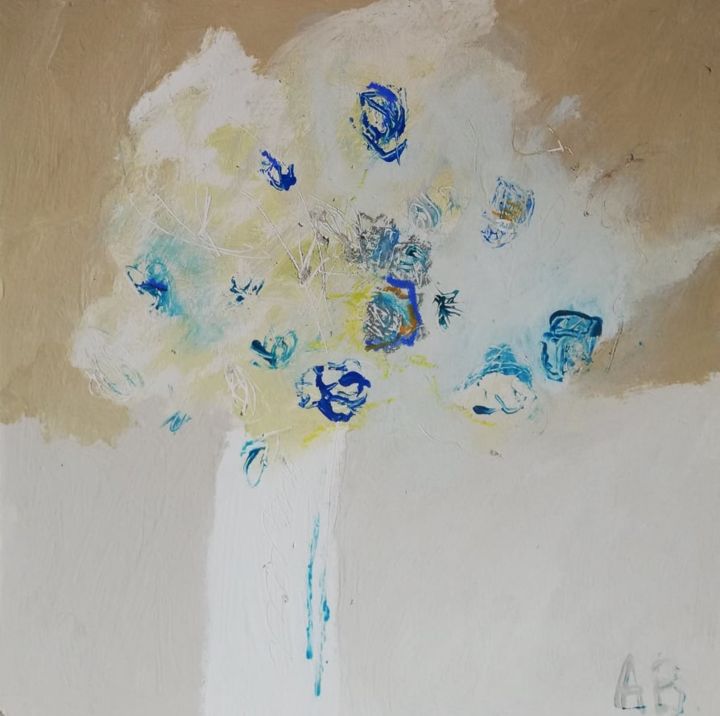 Painting titled "Maijrozītes" by Agnese Brūvere-Alpe, Original Art, Acrylic