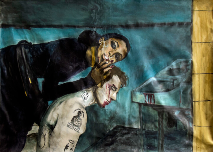 Peinture intitulée "Domination lll" par Agnes Lumiere, Œuvre d'art originale, Acrylique