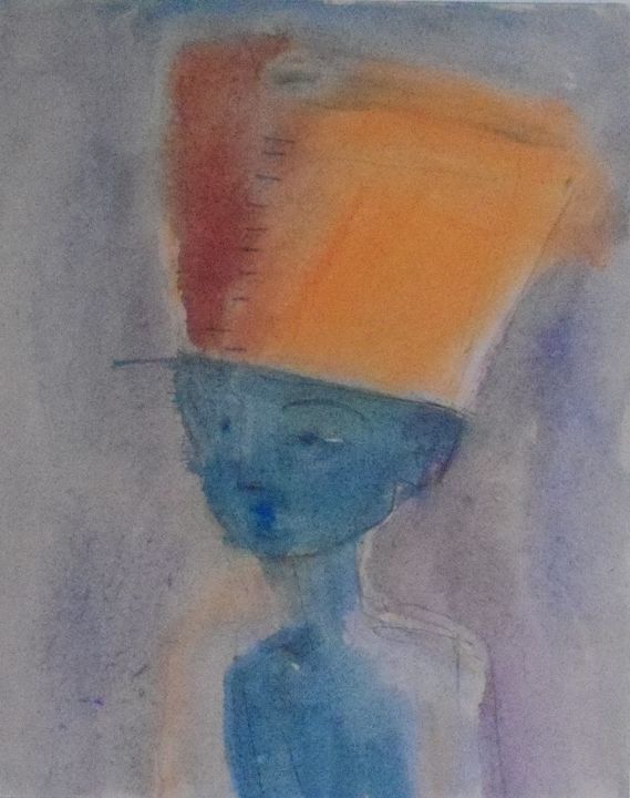 Painting titled "piotrus" by Agnieszka Bak, Original Artwork