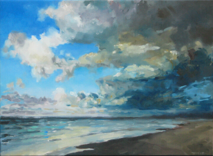 Malarstwo zatytułowany „Chmury II” autorstwa Agnieszka Niżegorodcew, Oryginalna praca, Olej