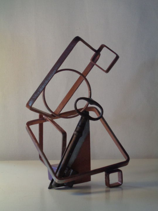 Sculpture titled "La Clé de votre bon…" by Agnieszka Rozek, Original Artwork, Metals