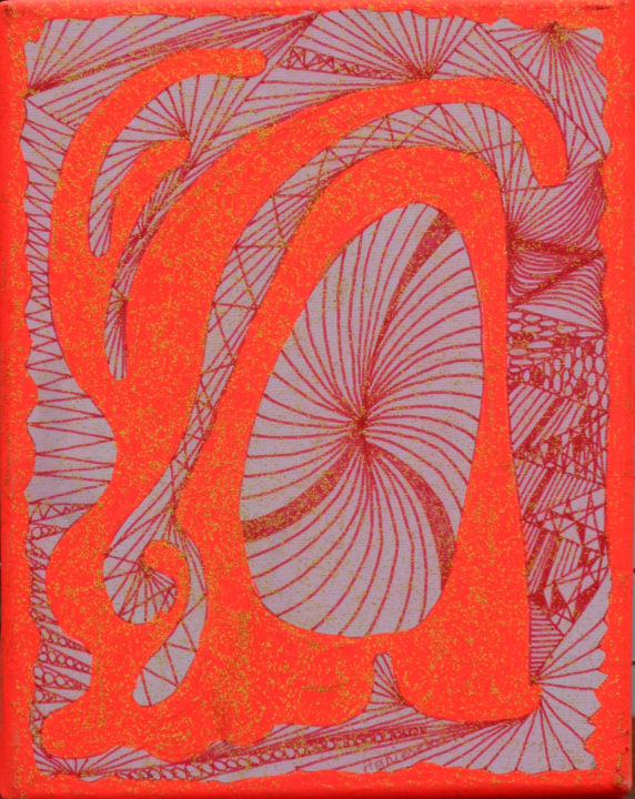 Drawing titled "N-PO6" by Agnieszka Rozek, Original Art, Pigments Mounted on Stretcher frame