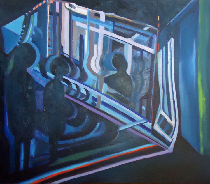 Peinture intitulée "La nuit blanche - l…" par Agnieszka Rozek, Œuvre d'art originale, Huile