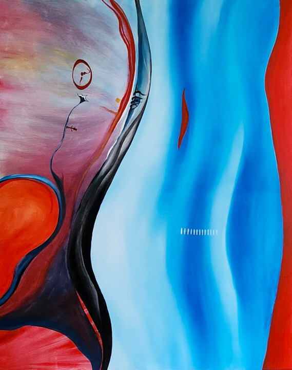 Peinture intitulée "Menstruation" par Agnieszka Witkowska, Œuvre d'art originale, Acrylique