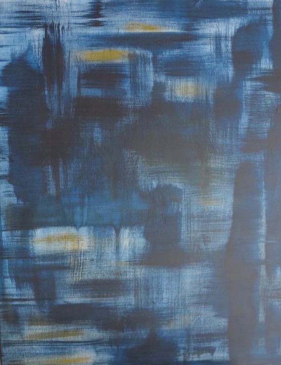 Painting titled "Bleu" by Sophie Agogué, Original Artwork, Acrylic