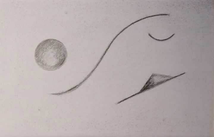 Drawing titled "" l'absolu"graphite" by Sophie Agogué, Original Artwork, Graphite