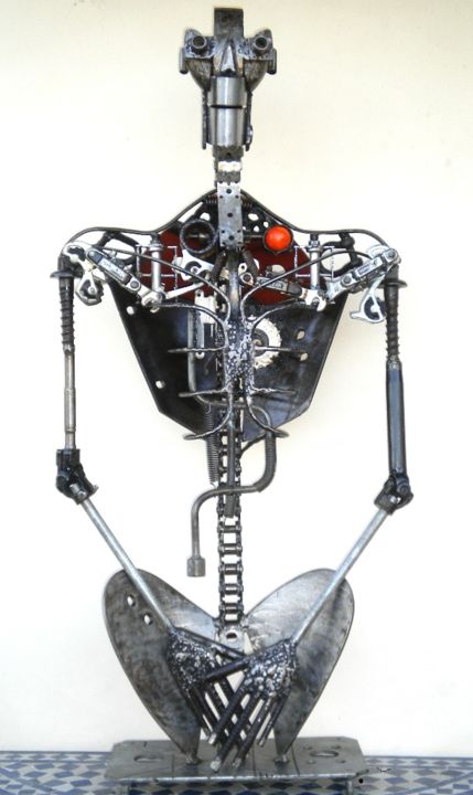 Escultura intitulada "Terminator C3000" por Agostinho Dacunha, Obras de arte originais, Metais