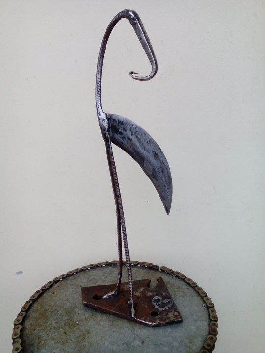 Sculpture titled "Le coeurdonnier" by Agostinho Dacunha, Original Artwork, Stainless Steel