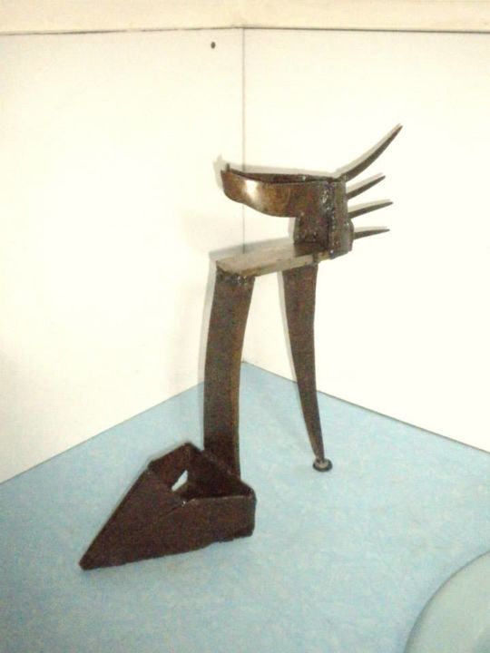 Sculpture intitulée "Talons aiguilles" par Agostinho Dacunha, Œuvre d'art originale, Métaux