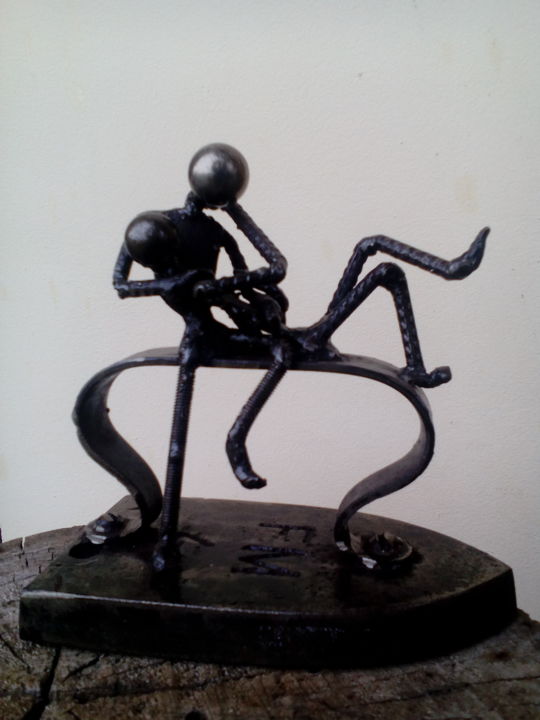 Sculpture intitulée "Les amoureux" par Agostinho Dacunha, Œuvre d'art originale, Métaux