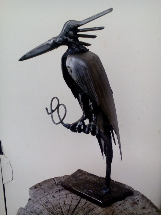 Скульптура под названием "Pivert" - Agostinho Dacunha, Подлинное произведение искусства, Нержавеющая сталь