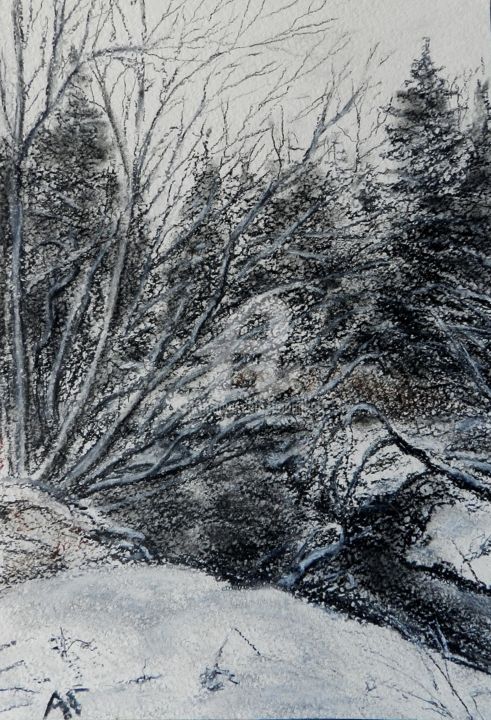 Pintura titulada "Рисунок зимы" por Andrei Gudkov, Obra de arte original, Otro