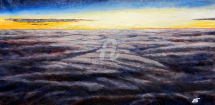Картина под названием "Восход" - Андрей Гудков, Подлинное произведение искусства, Масло