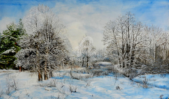 绘画 标题为“Зимний день” 由Андрей Гудков, 原创艺术品
