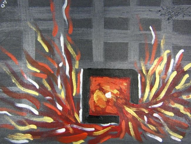 Pittura intitolato "self portrait" da Fabrizio Parodi, Opera d'arte originale,