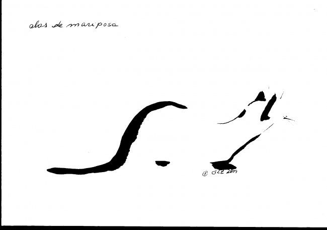 Dibujo titulada "Alas de mariposas" por Agualicia, Obra de arte original, Otro