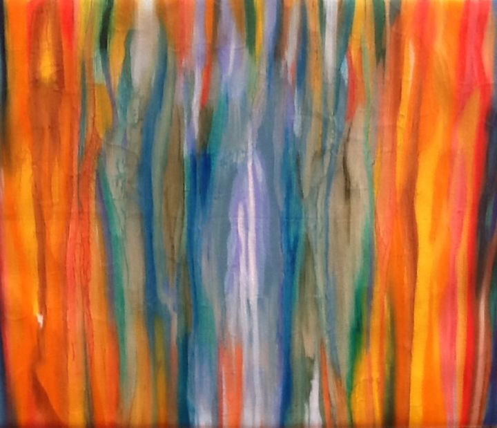 Pintura intitulada "Descanso em cores" por Aguinaldo Santos, Obras de arte originais