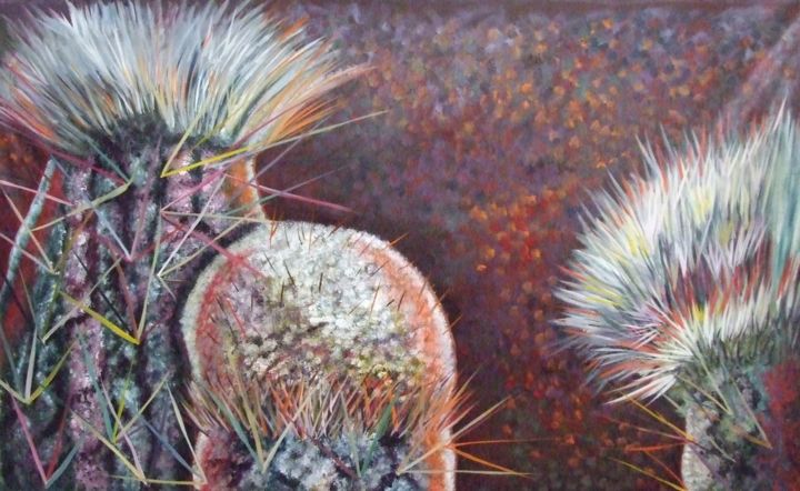 Peinture intitulée "serie: cactus" par Emir Aguilar, Œuvre d'art originale, Acrylique