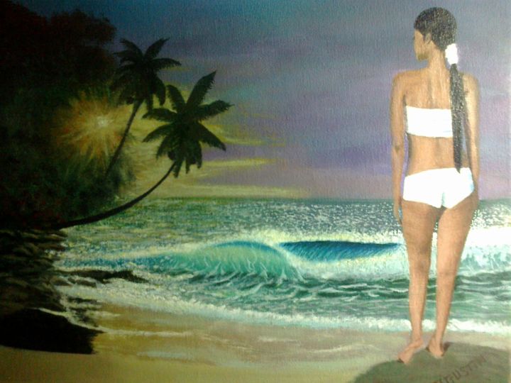 Painting titled "romantica-ii.jpg" by Agustin, Original Artwork, Oil