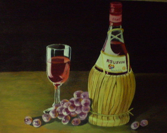 Pintura titulada "buen-vino.jpg" por Agustin, Obra de arte original, Oleo