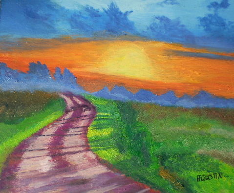 Pintura titulada "camino.jpg" por Agustin, Obra de arte original, Oleo