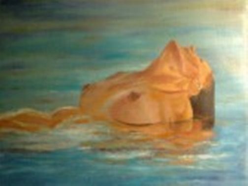 Pintura titulada "el-bano-en-el-mar.j…" por Agustin, Obra de arte original, Oleo