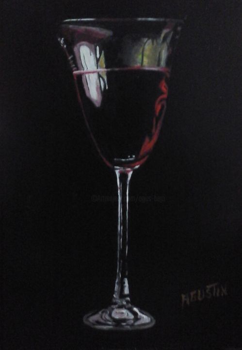 Malarstwo zatytułowany „copa-de-vino.jpg” autorstwa Agustin, Oryginalna praca, Olej