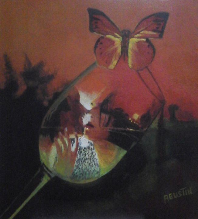 Painting titled "serie-mariposa-a23.…" by Agustin, Original Artwork, Oil